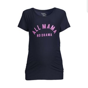 TIME AND TRU ALL MAMA NO DRAMA GRAPHIC MATERNITY TEE SHIRT